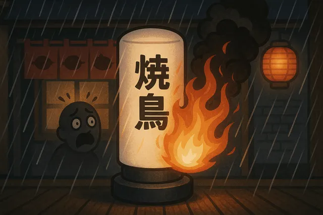 エア看板雨の日画像