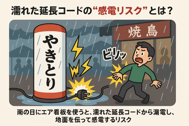 エア看板雨の日画像