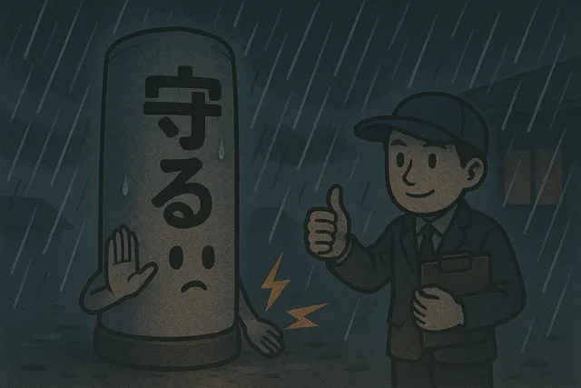 エア看板雨の日画像