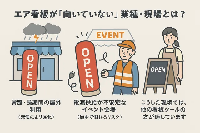 エア看板が「向いていない」業種・現場とは?