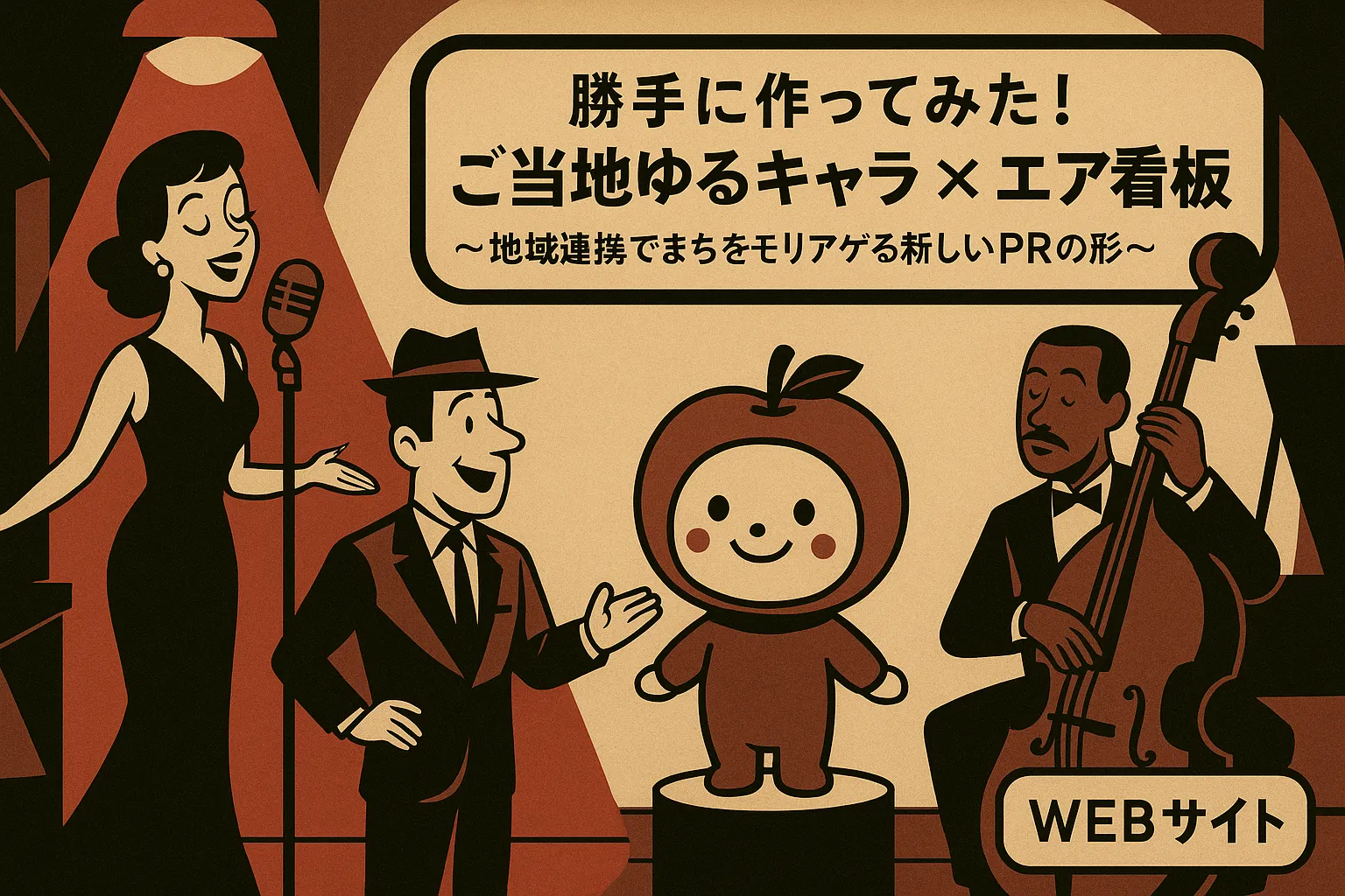 ご当地ゆるキャラのエア看板イメージ01