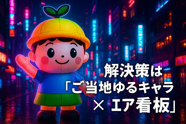 ご当地ゆるキャラのエア看板イメージ03