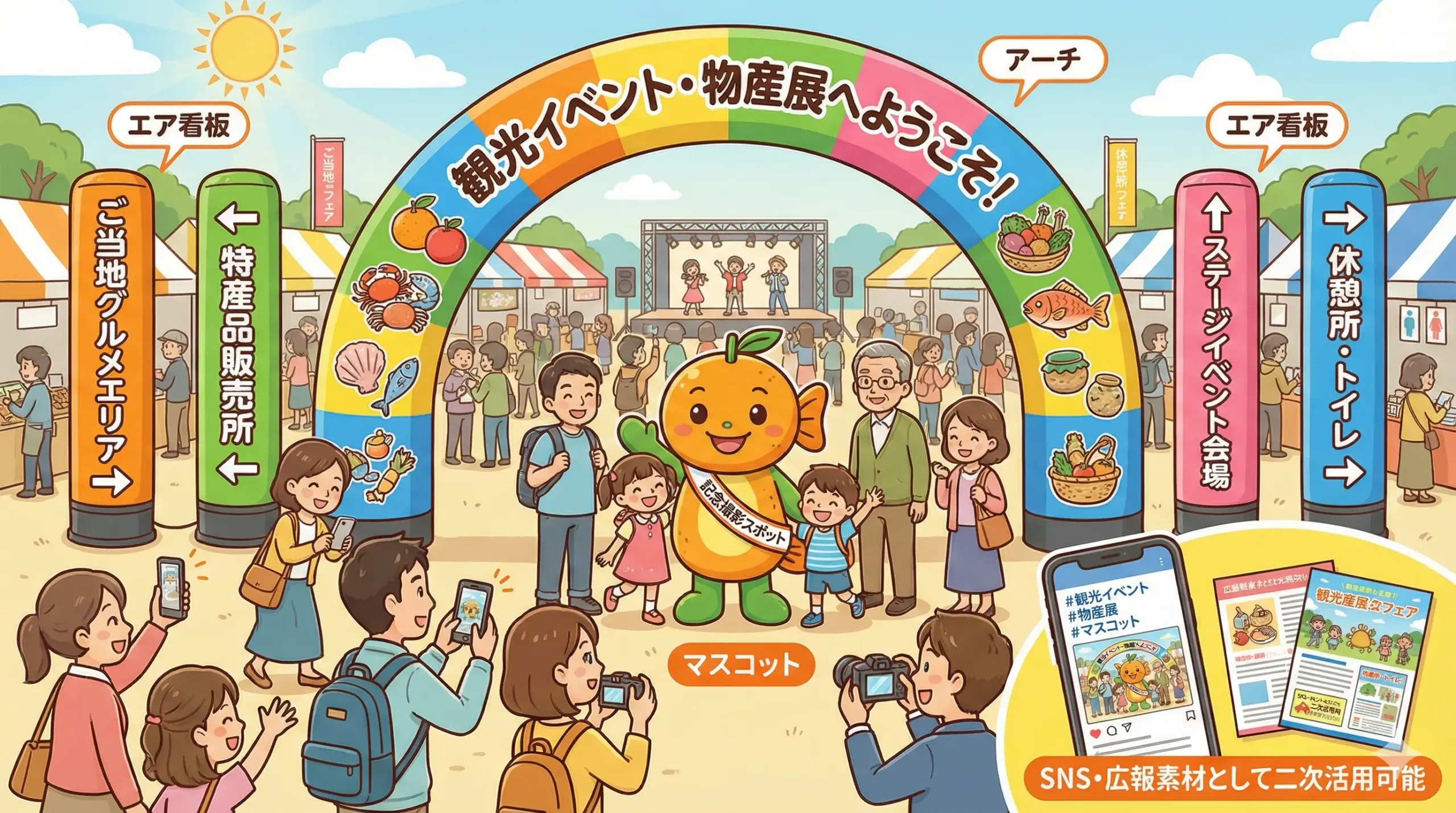 自治体イベントの誘導課題を解決するエア看板活用ガイド