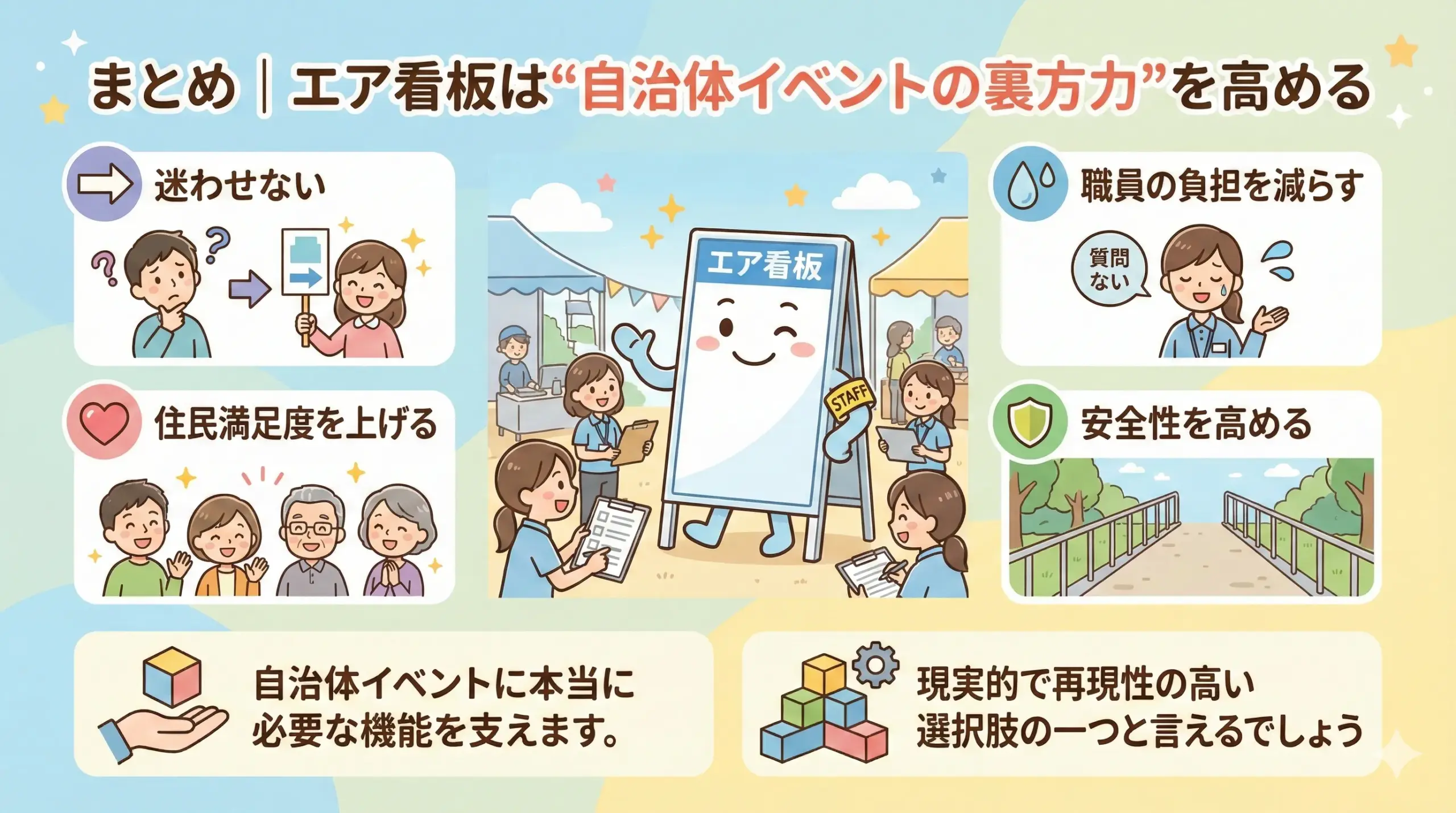 自治体イベントの誘導課題を解決するエア看板活用ガイド