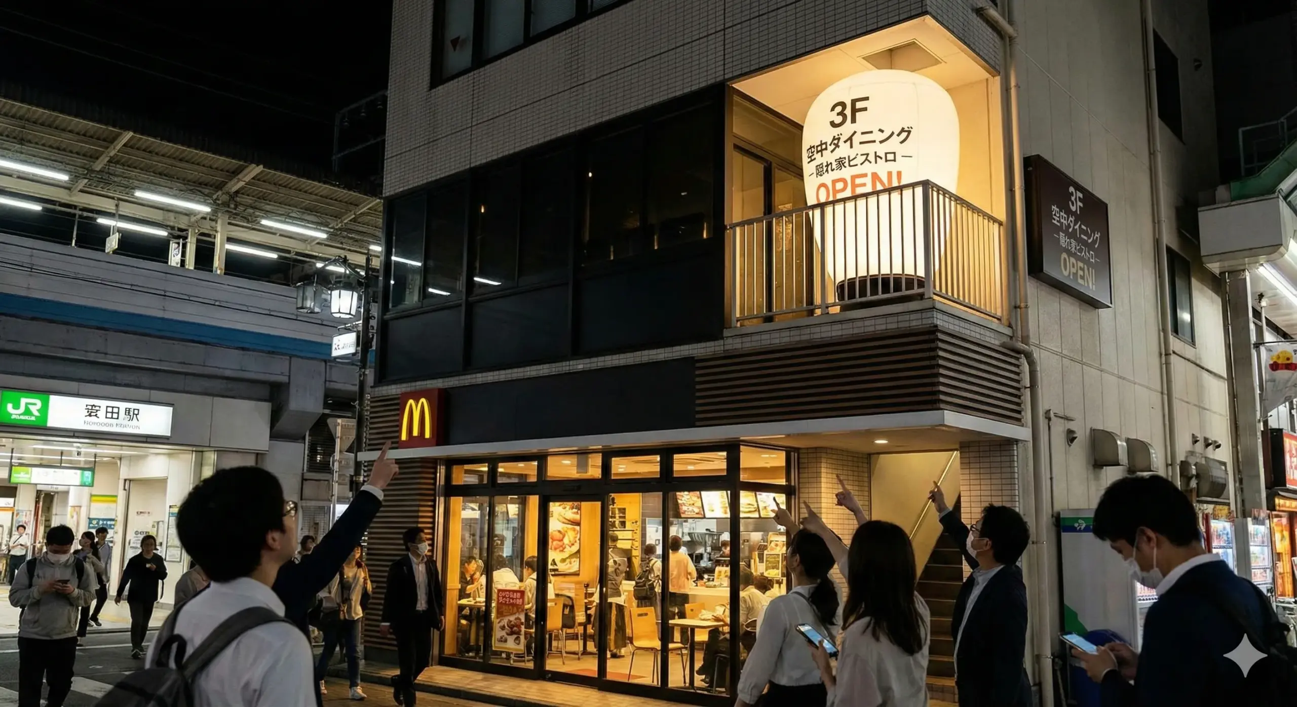 空中店舗のエア看板の写真