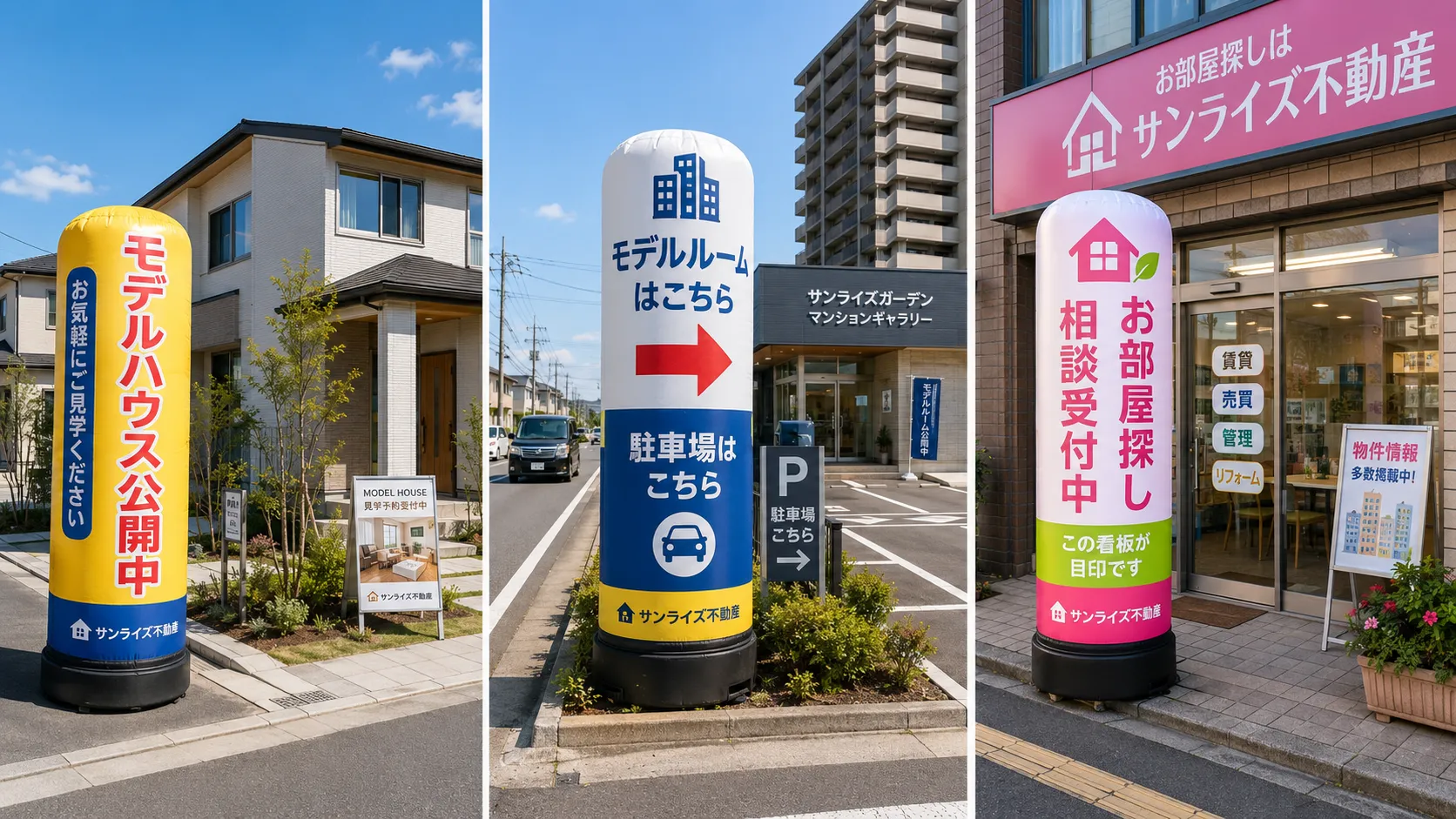 エア看板の活用事例：不動産業界編見出しの画像