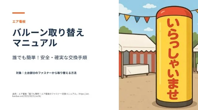 エア看板 バルーン取り替えマニュアル 誰でも簡単！安全・確実な交換手順
