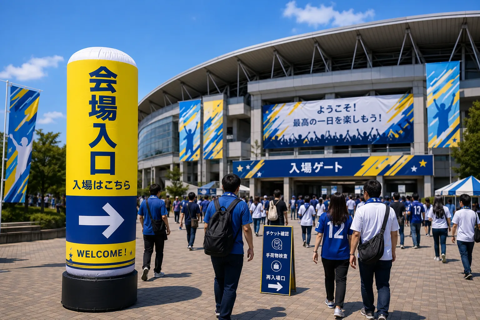 会場入口の目印に使う見出し画像